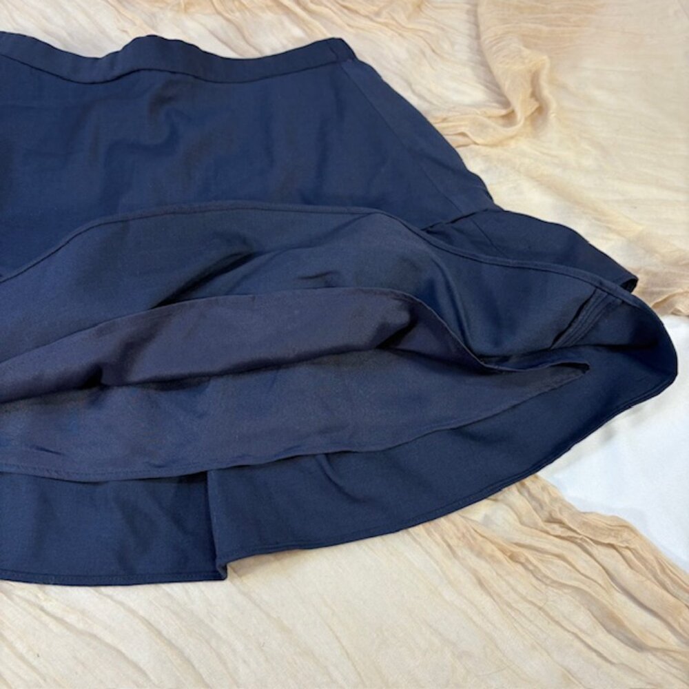 JCrew Womens Navy Double Tiered Ruffle Lined Skirt Size 2P - Picture 3 of 10